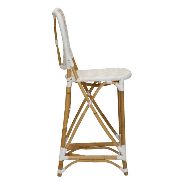 Clemente Rattan Counter Stool For Sale - Image 4 of 5