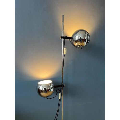 Mid-Century Chrome Eyeball Floor Lamp from Herda, 1970s For Sale - Image 3 of 13