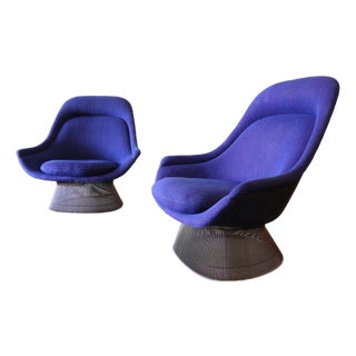 1960s Warren Platner for Knoll Bronze Easy Throne Chairs - A Pair For Sale