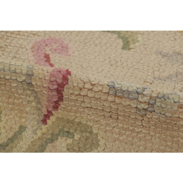 Antique Spanish Savonnerie Rug With Floral Design in Multicolour - Rug & Kilim For Sale In New York - Image 6 of 7