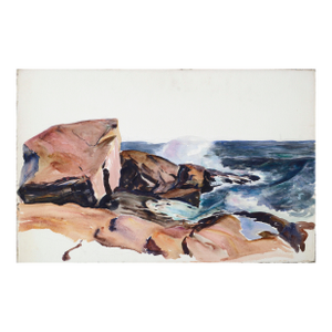 1950s "Incoming Tide" Seascape Watercolor Painting by Joseph Yeager