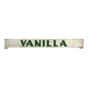 Vintage Wood Two Sided Vanilla Sign