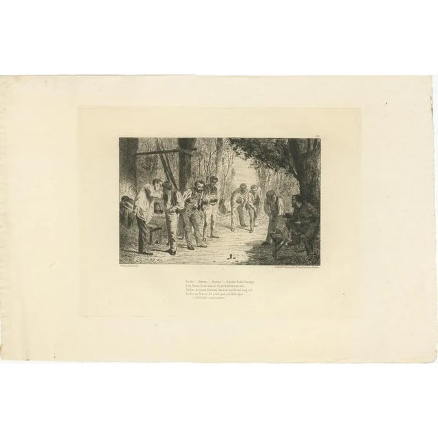 Title: l'ouvrier (the worker) by eugène henri millet, published by alfred cadart (1873) : this etching, titled *l'ouvrier*...