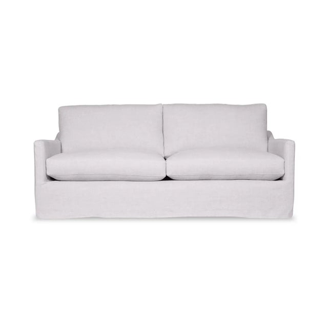 Textile Moss Home Megan Sofa 108"W, Luca Snow For Sale - Image 7 of 7