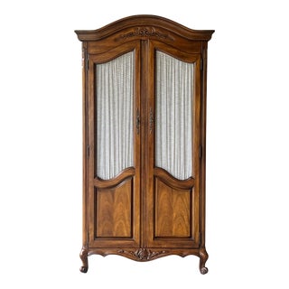 White Furniture Walnut Country French Armoire For Sale