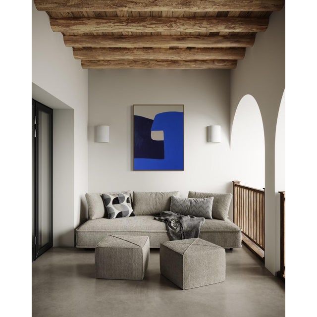 Beige Bodasca, Abstract Blue Set, 2026, Acrylic on Canvas For Sale - Image 8 of 12