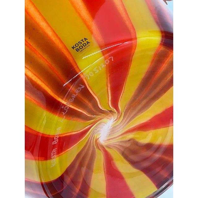 Vintage Kosta Boda Swedish Art Glass Bowl & Vase Set For Sale In Los Angeles - Image 6 of 17