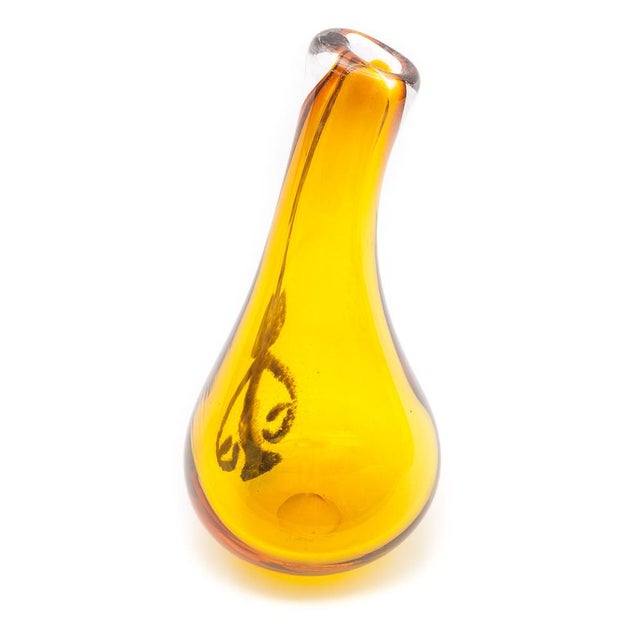 Tan Vintage Vase in Murano Glass, 1950s For Sale - Image 8 of 13