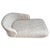Contemporary light textured boucle upholstered chaise lounge. Elegant minimalist shape. Beautiful soft piece to freshen up...