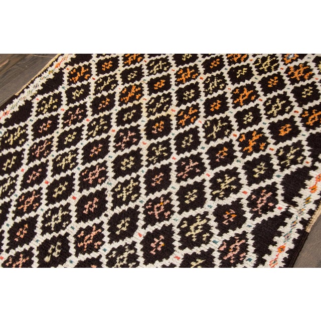 Tribal Handmade Vintage Brown Tribal Moroccan Wool Rug For Sale - Image 3 of 10