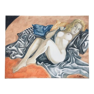 Rare Realistic Nude Painting, Peter Keil, 1979 For Sale