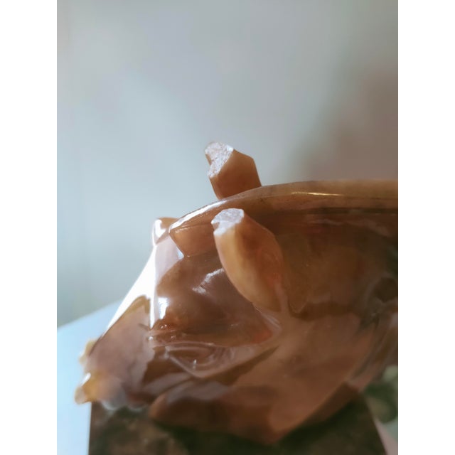 1960s Alabaster Horse Head Sculpture, 1960s For Sale - Image 5 of 9