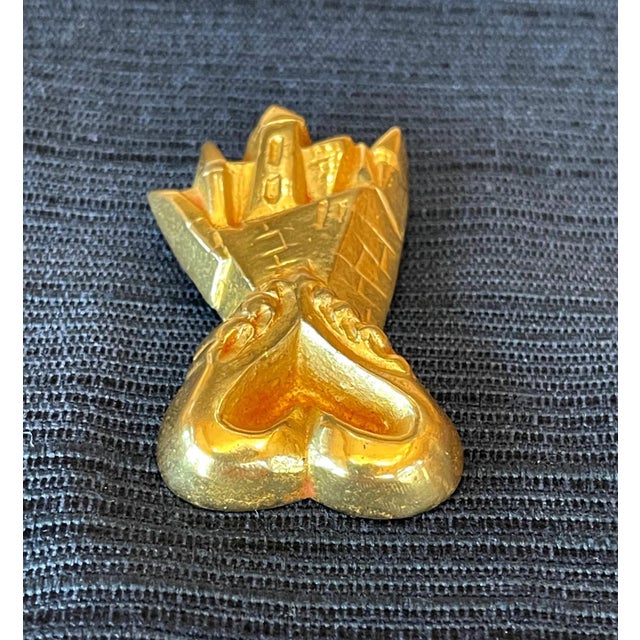Gilt Bronze Brooch Chateau en Espagne by Line Vautrin For Sale - Image 11 of 11