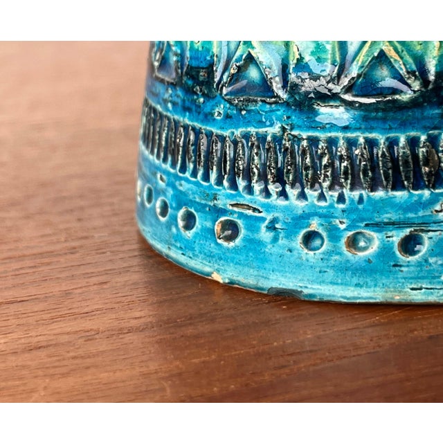 Mid-Century Modern Rimini Blue Pottery Candleholder by Aldo Londi for Bitossi, Italy, 1960s For Sale - Image 16 of 18