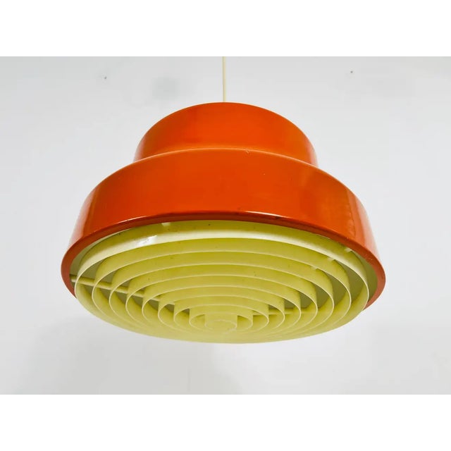 Plastic Space Age Bumling Orange Pendant Lamp, Germany, 1970s For Sale - Image 7 of 11