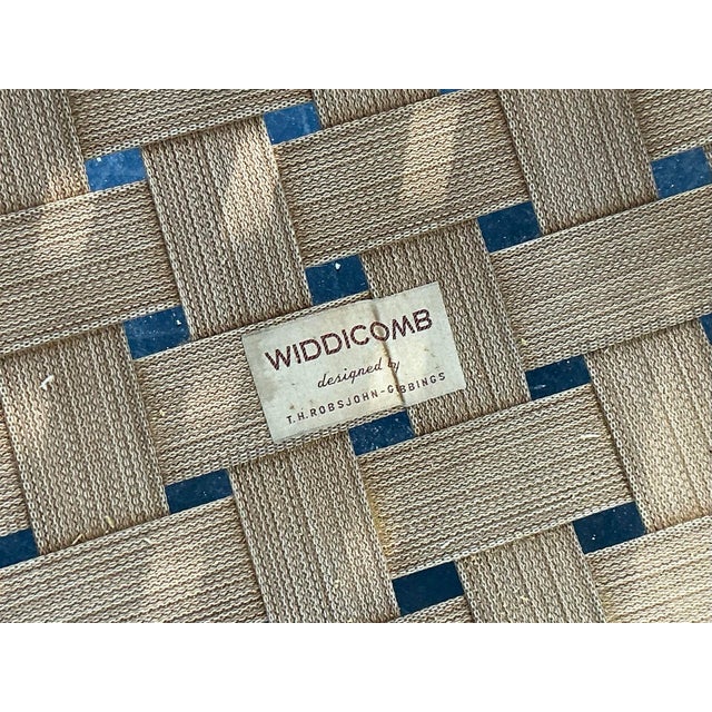 Vintage MCM t.h. Robsjohn Gibbings for Widdicomb Model 1750 Strap Lounge Chairs - A Pair For Sale - Image 9 of 12