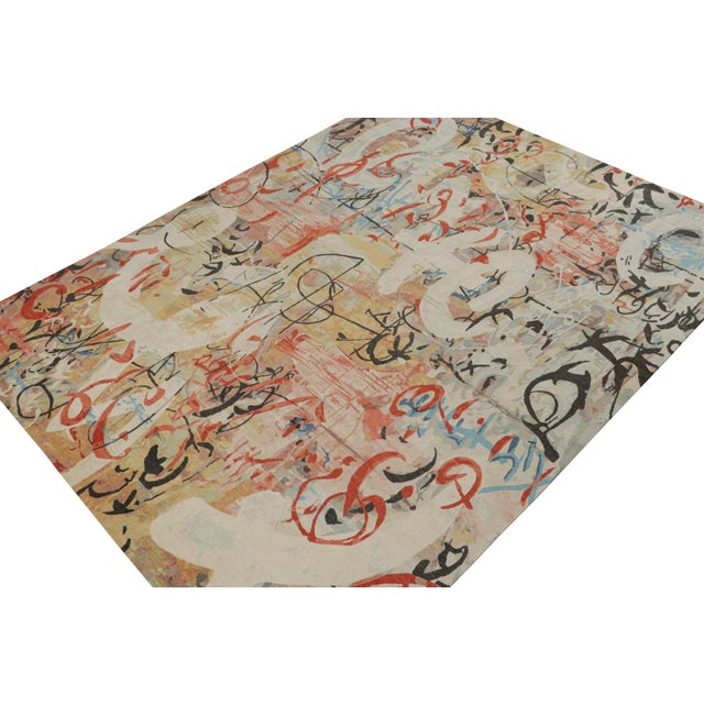 Rug & Kilim 2010s Rug & Kilim’s Modern Abstract Rug in a Multicolor Patterns For Sale - Image 4 of 7