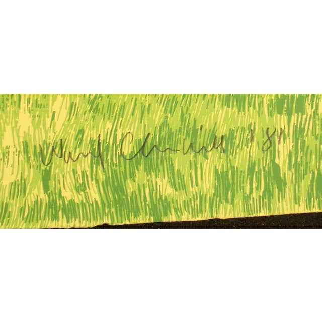 1990s Ward Churchill "Morning Lodges" Hand Signed Fine Art Serigraph 1981 For Sale - Image 5 of 6