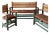 Vintage Mexican Hacienda Chair, Sofa and Loveseat Set For Sale