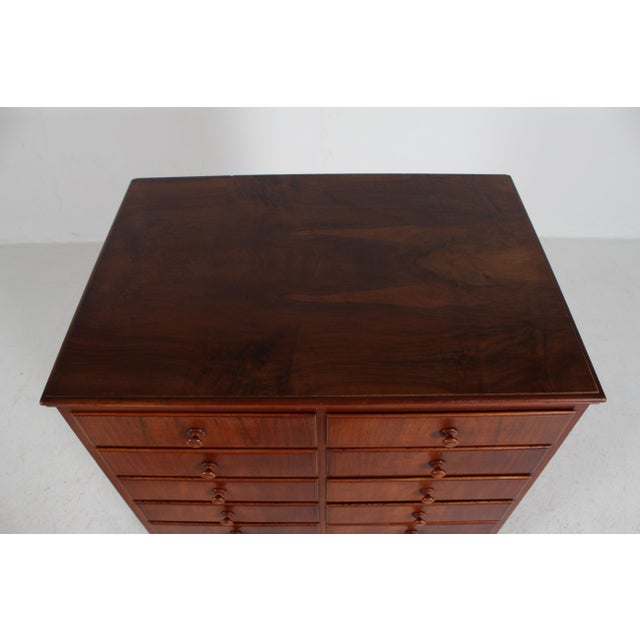 Vintage Danish Walnut Dresser, 1920s For Sale - Image 6 of 12
