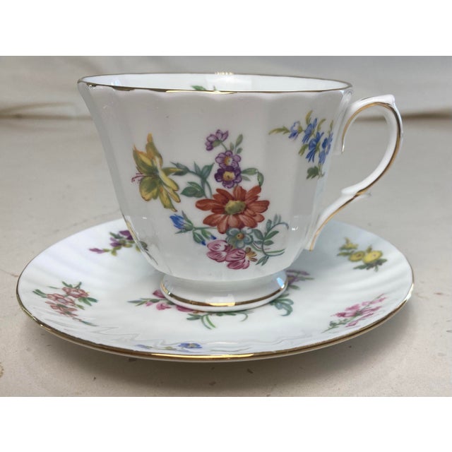 Mid 20th Century Duchess Fine Bone China Tea Cup and Saucer Set For Sale - Image 12 of 14