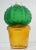 Modern Formia 1990s Vintage Italian Green Murano Glass Cactus Plant With White Flower For Sale - Image 3 of 11