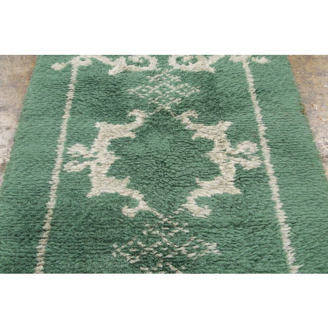 1950s Vintage Swedish Rya Wool Rug With Cartouche Design by Rug & Kilim, 1950-1959 For Sale - Image 5 of 9
