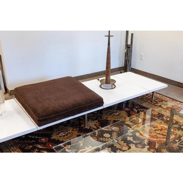George Nelson for Herman Miller Modular Steel Frame 2-Piece Seating & Table 60s - 2 Pieces For Sale In Detroit - Image 6 of 10