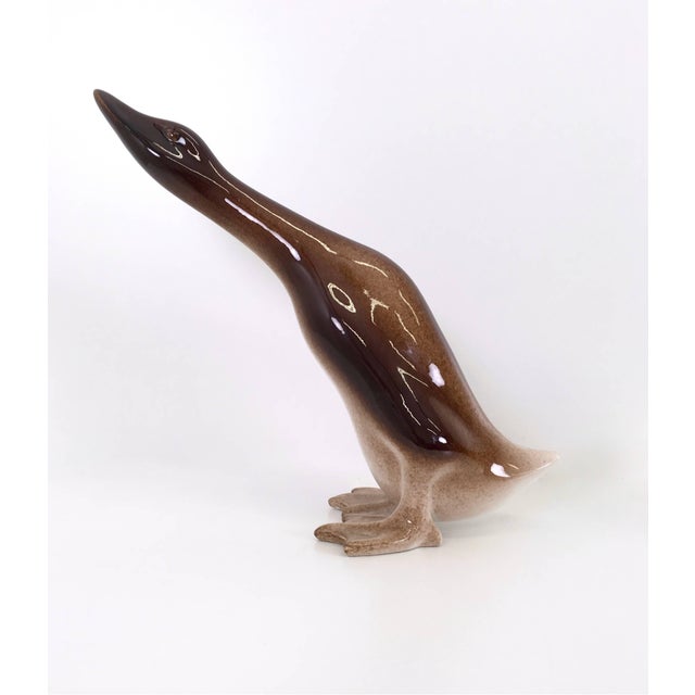 Mid-Century Modern Airbrushed Ceramic Decorative Ducks by Ugo Zaccagnini, 1950s, Set of 2 For Sale - Image 3 of 7