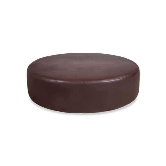 Brown Large Dark Brown Leather Harry Ottoman from B&b Italia For Sale - Image 8 of 10