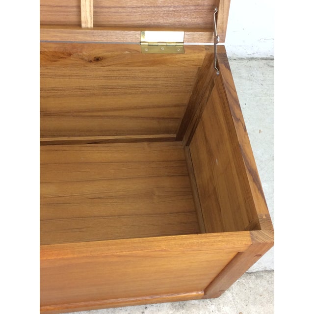 Domino Danish Modern Style Teak Blanket Chest For Sale - Image 4 of 12