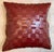 Textile Contemporary Vegan Leather Basketweave Euro Cover For Sale - Image 7 of 8