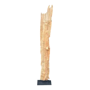 Antique Driftwood On Metal Stand