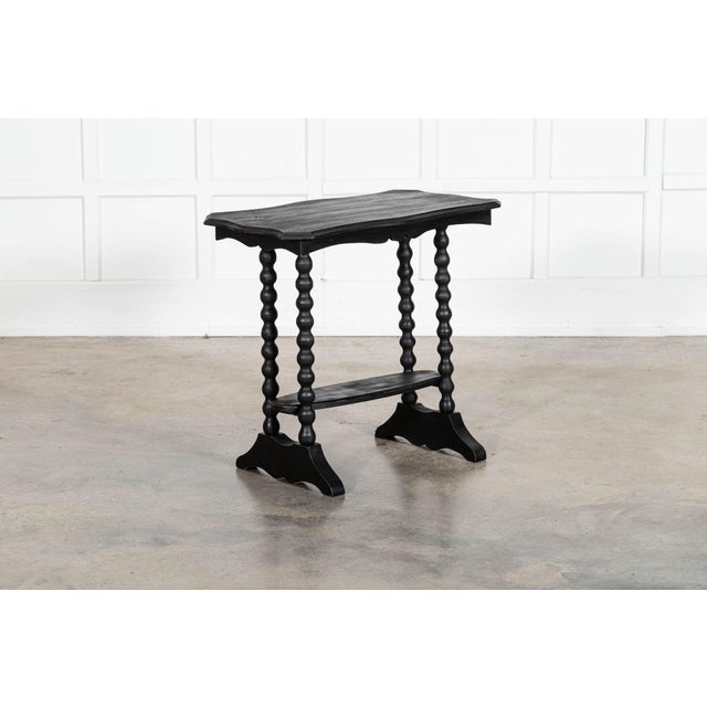 Antique English Bobbin Side Table in Bleached Pine, 1890 For Sale - Image 12 of 14