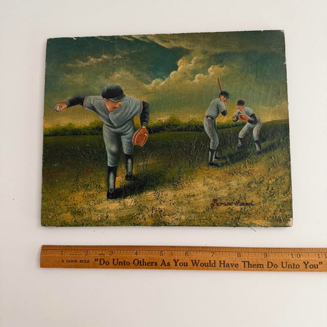 20th Century Baseball Painting For Sale In San Antonio - Image 6 of 9