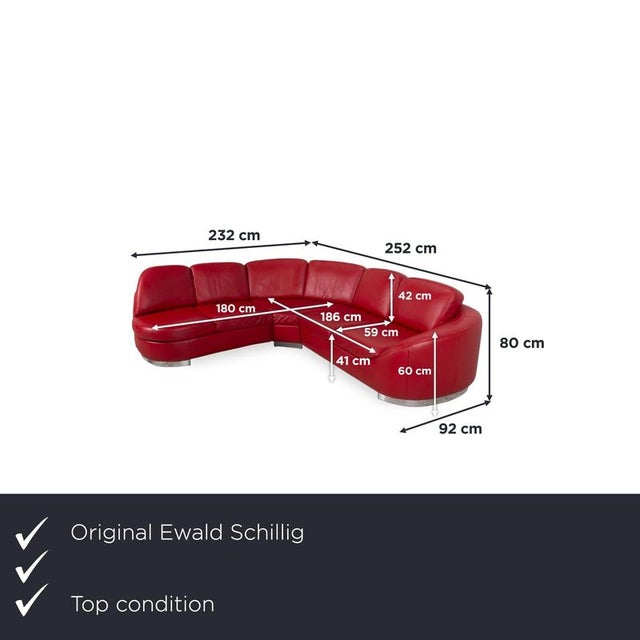 This corner sofa by Ewald Schillig completely forgoes straight edges. The frame sweeps in a continuous curve from the left...
