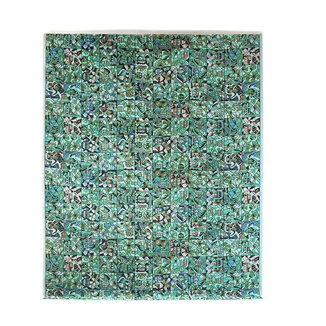 Green German Wool Pandra Rug from Vorwerk, 1960s For Sale - Image 8 of 8