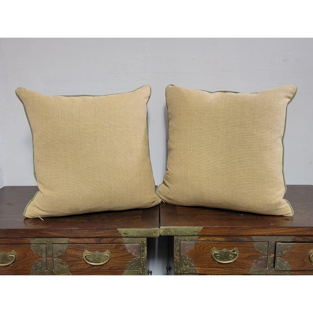 Early 21st Century Vintage Embroidered Tree of Life Birds Throw Pillows - a Pair For Sale - Image 5 of 5