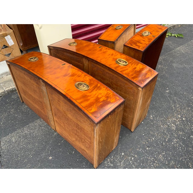 Wood Mid 19th Century Georgian Satinwood Bow Front Chest For Sale - Image 7 of 13