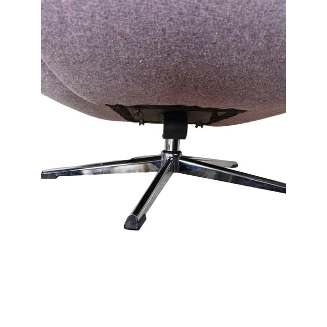 Modern Mid-Century Style High-Back Swivel Wing Lounge Chair For Sale - Image 15 of 18
