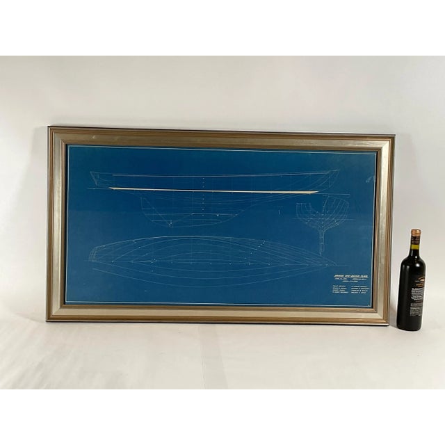 Yacht blueprint by W. Starling Burgess of the famous Yankee one design class sloop. Legend reads Yankee one design class,...