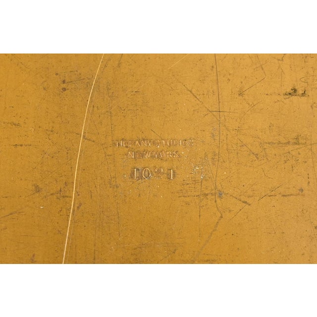 Tiffany Studios New York Bookmark Pattern Bronze Doré and Enamel Notepad Holder For Sale - Image 11 of 14