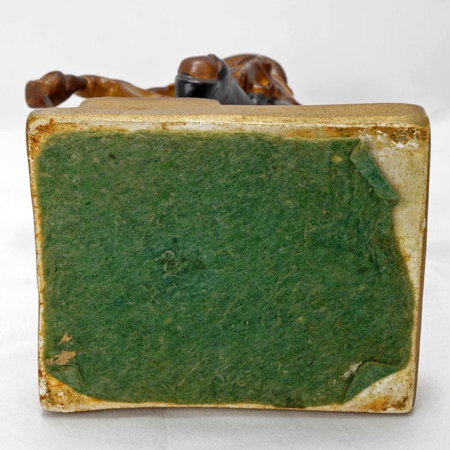 Metal Large Pirate Armor Bronze 10 ½ in Tall Bookend Circa 1928 For Sale - Image 7 of 8