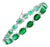 23 Carat Natural Emerald Cocktail Tennis Bracelet 14 Karat White Gold For Sale
