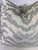 Custom pair of 22" pillows covered in an aqua/green tiger print chenille fabric. These pillows have tapered corners to...