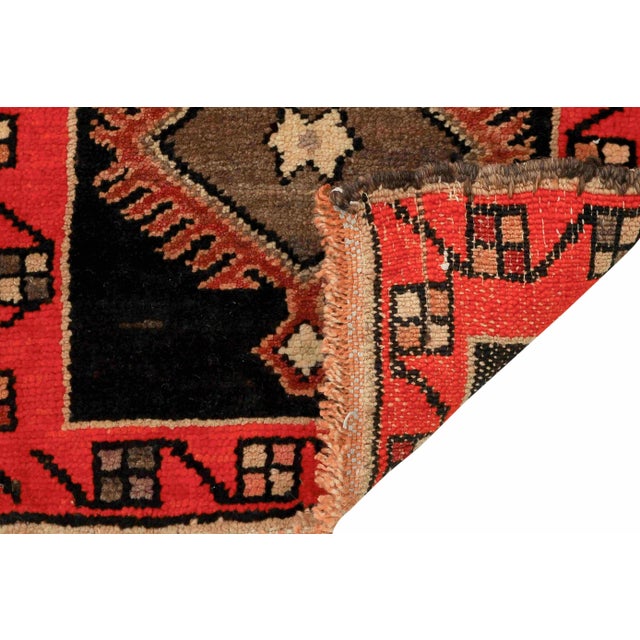 Mid-Century Modern Vintage Decorative Mini Turkish Rug For Sale - Image 3 of 3