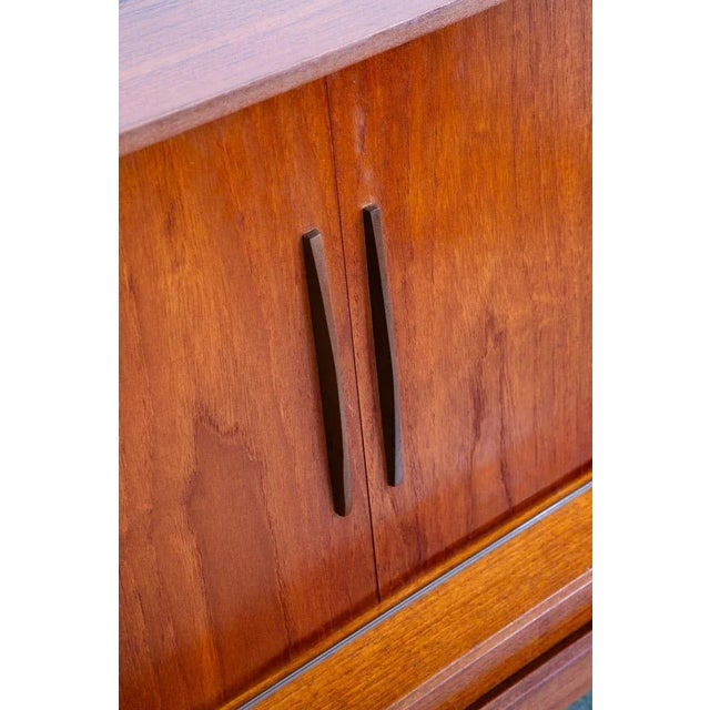 1960s Mid Century Danish Modern Credenza Highboard Teak Wood 9 Drawers Bar Denmark For Sale - Image 12 of 12