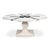 2020s Round White Reeded Pedestal Dining Table With Expanding Top For Sale - Image 5 of 11
