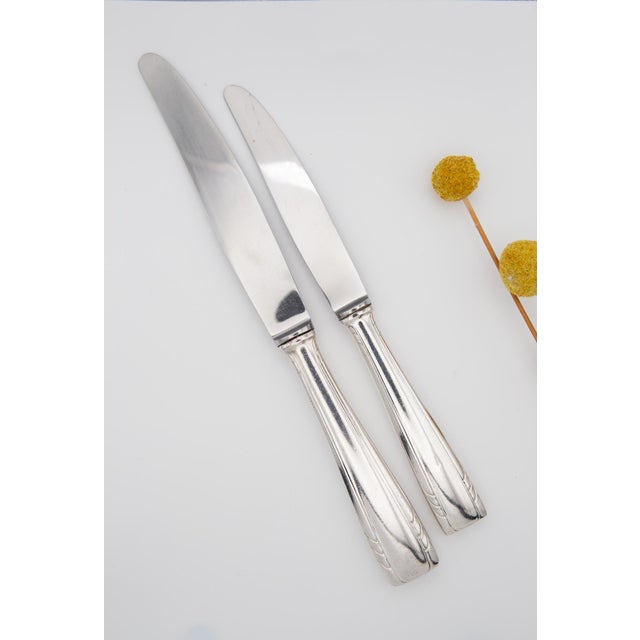 1940s Art Deco Table and Starter Knife Set for 12 from F. Frionnet, 1930-1940s, Set of 24 For Sale - Image 5 of 8