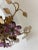 Mid-Century Modern Flush Mount Maison Baguès Crystal Amethyst Flowers Leaves Chandelier 6 Lights For Sale - Image 3 of 9